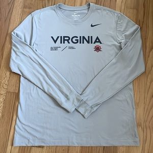 University of Virginia Men's Long Sleeve Nike Dri-Fit Shirt - New Without Tags